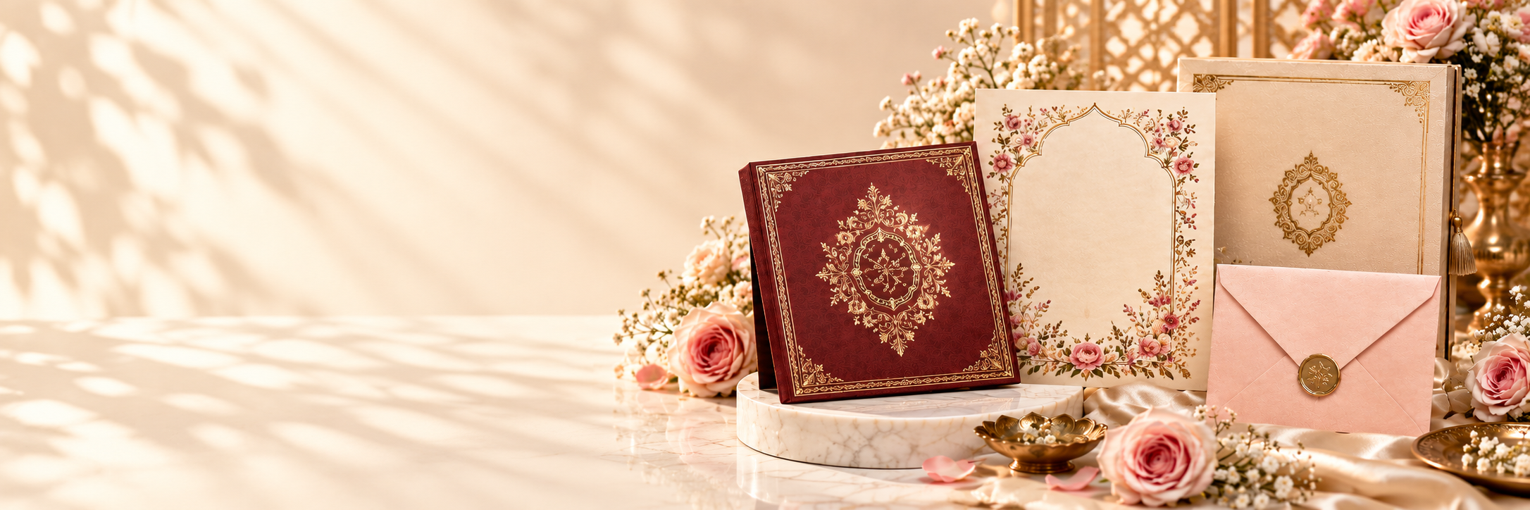 Luxury wedding invitation cards