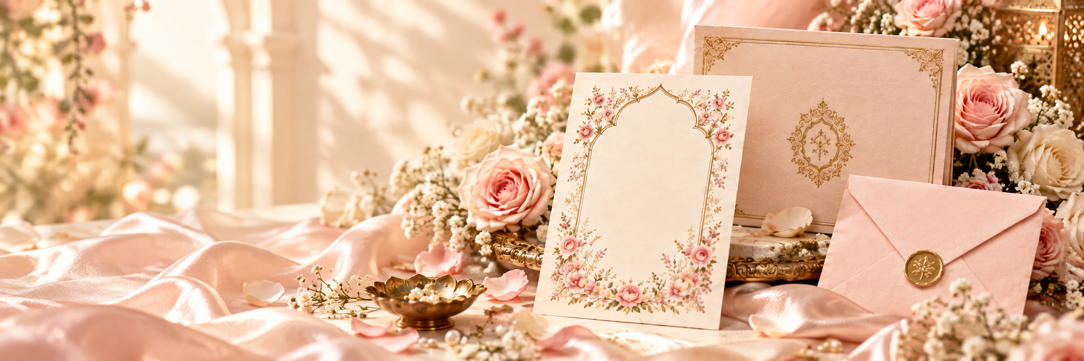 Floral wedding invitation cards