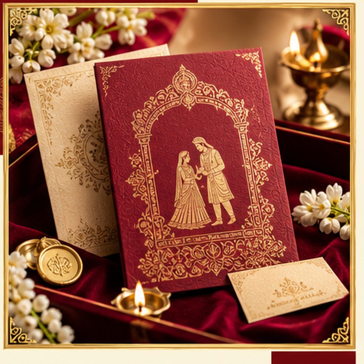 Traditional ceremony invitation from the Ramki Cards gallery