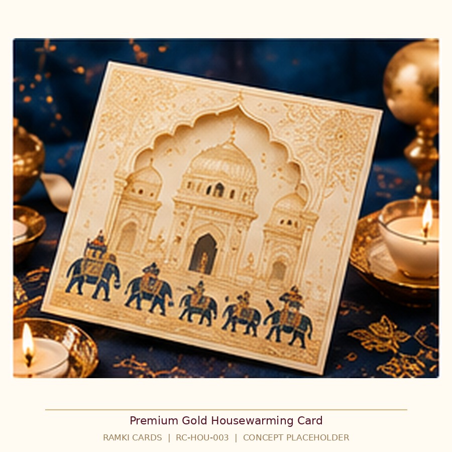 Premium Gold Housewarming Card