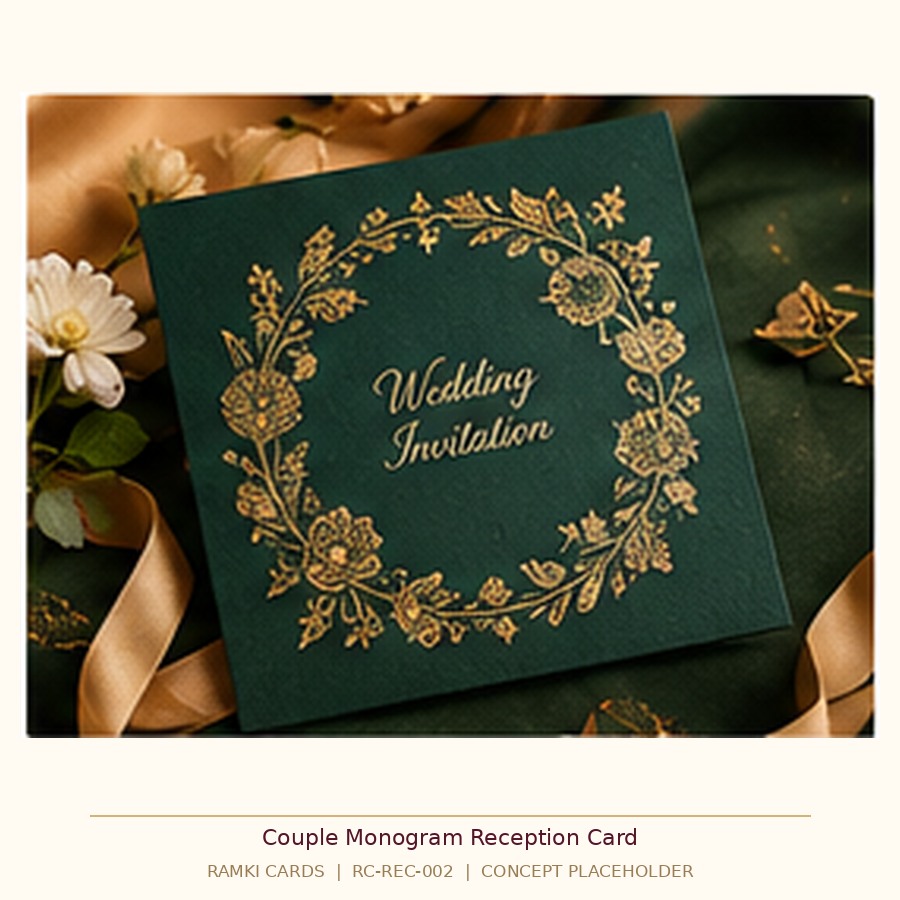 Couple Monogram Reception Card