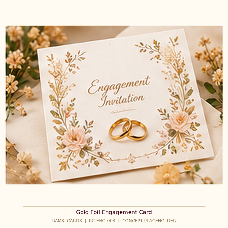 Gold Foil Engagement Card